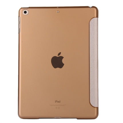 For iPad 10.2 2021 / 2020 / 2019 Silk Texture Horizontal Flip Magnetic PU Leather Case, with Three-folding Holder & Sleep / Wake-up Function(Rose Gold)-garmade.com