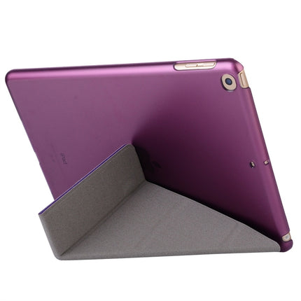 For iPad 10.2 2021 / 2020 / 2019 Silk Texture Horizontal Deformation Flip Leather Case with Holder(Purple)-garmade.com