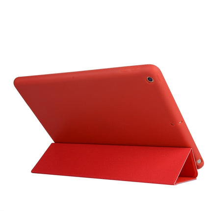 For iPad 10.2 2021 / 2020 / 2019 TPU Horizontal Flip Leather Case, with Three-folding Holder(Red)-garmade.com