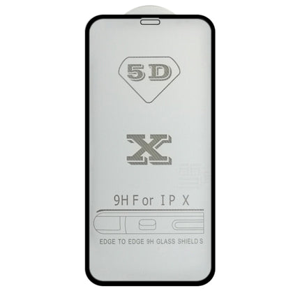 9H 5D Full Glue Full Screen Tempered Glass Film For iPhone 12 Pro Max(Black)-garmade.com