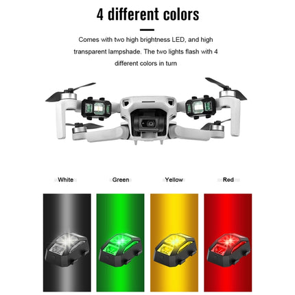 STARTRC 1109184 Drone Universal Rechargeable Colorful Strobe Signal Arm Lights for DJI FPV / Mini 2 / Mavic Air 2-garmade.com