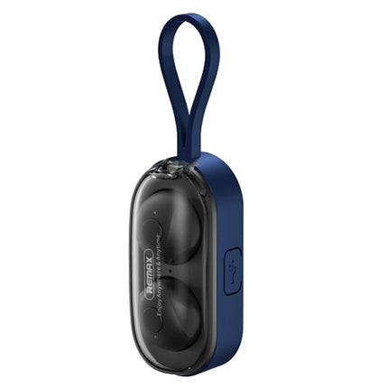 Remax TWS-15 Bluetooth 5.0 Portable Wristband Style True Wireless Stereo Earphone(Blue)-garmade.com