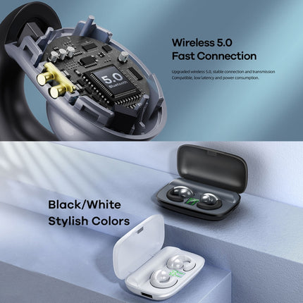 Remax TWS-17 Bluetooth 5.0 Ear Clip Style True Wireless Stereo Bluetooth Earphone(White)-garmade.com