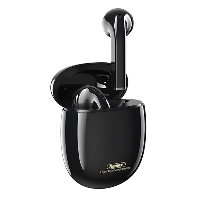 Remax TWS-23 Bluetooth 5.0 Magnetic True Wireless Stereo Bluetooth Earphone(Black)-garmade.com