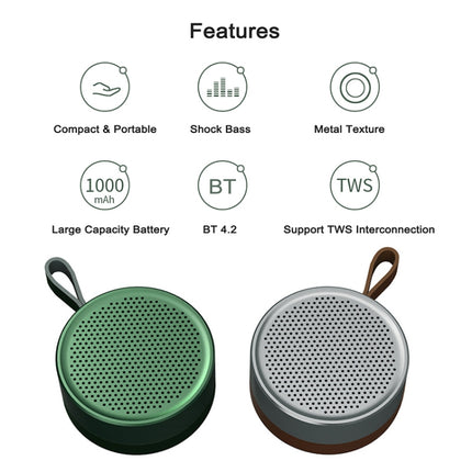 REMAX RB-M39 Bluetooth 4.2 Portable Wireless Speaker(Silver)-garmade.com