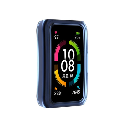 For Huawei Honor Band 6 Half Coverage PC Protective Case(Transparent Blue)-garmade.com