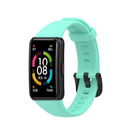 For Huawei Honor Band 6 TPU Replacement Strap Watchband, Size: One Size(Mint Green)-garmade.com