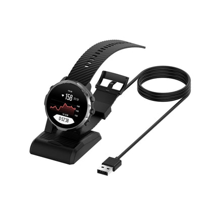 For Suunto 7 USB Vertical Magnetic Charger Holder with Data Function, Length: 1m(Black)-garmade.com