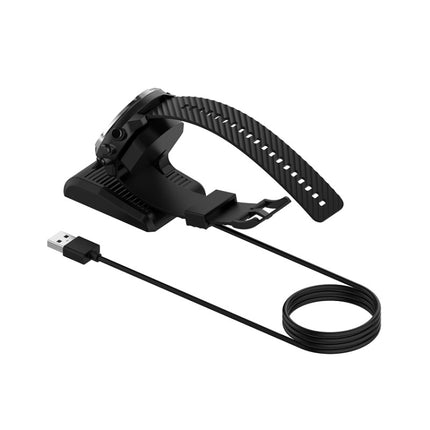 For Suunto 7 USB Vertical Magnetic Charger Holder with Data Function, Length: 1m(Black)-garmade.com
