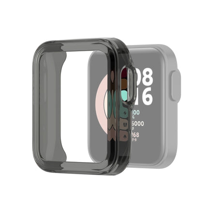 For Xiaomi Mi Watch Lite / Redmi Watch Half Coverage TPU Protective Case(Transparent Black)-garmade.com