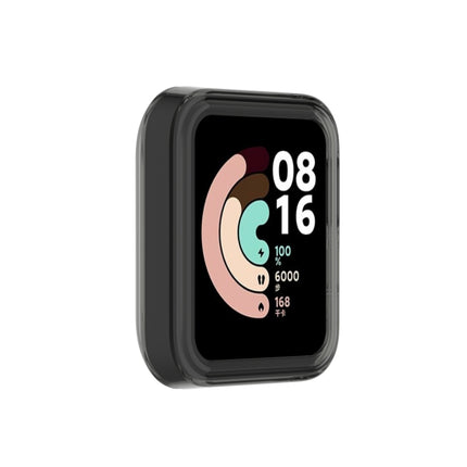 For Xiaomi Mi Watch Lite / Redmi Watch Half Coverage TPU Protective Case(Transparent Black)-garmade.com