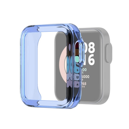For Xiaomi Mi Watch Lite / Redmi Watch Half Coverage TPU Protective Case(Transparent Blue)-garmade.com