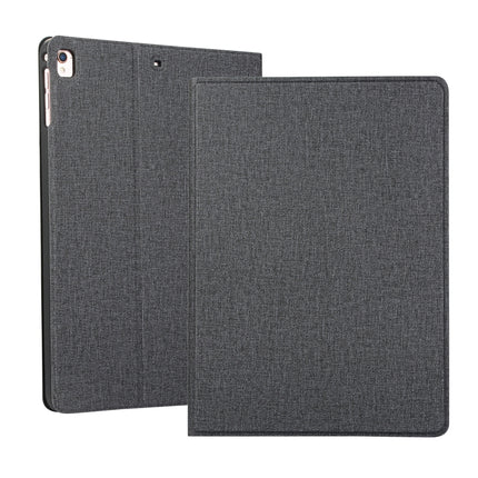 For iPad 10.2 2021 / 2020 / 2019 Voltage Craft Cloth TPU Protective Case with Holder(Black)-garmade.com