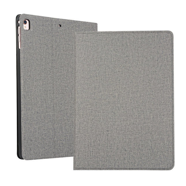 For iPad 10.2 2021 / 2020 / 2019 Voltage Craft Cloth TPU Protective Case with Holder(Grey)-garmade.com