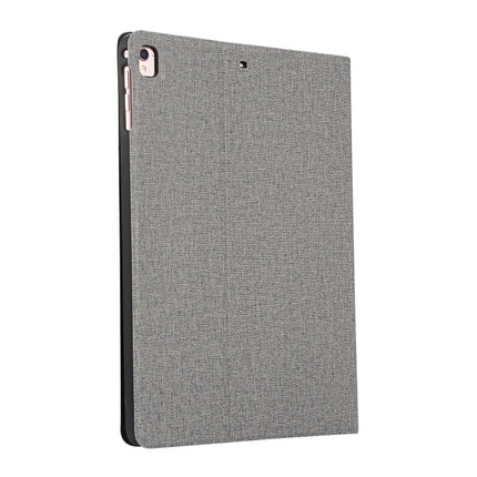 For iPad 10.2 2021 / 2020 / 2019 Voltage Craft Cloth TPU Protective Case with Holder(Grey)-garmade.com