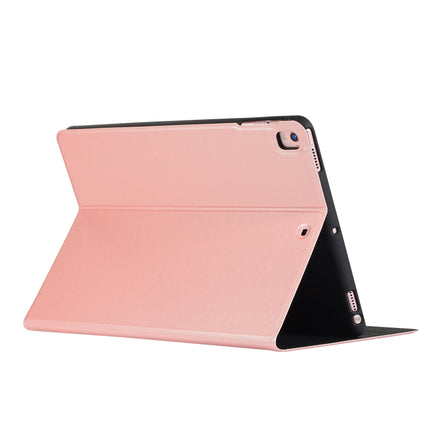 For iPad 10.2 2021 / 2020 / 2019 Voltage Elastic Leather TPU Protective Case with Holder(Rose Gold)-garmade.com