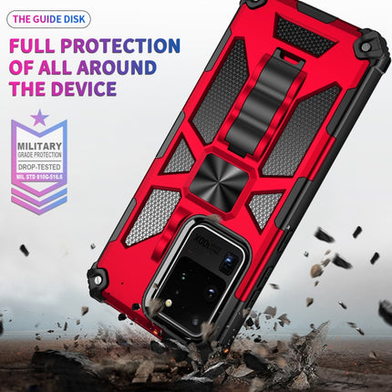 For Samsung Galaxy S20 Ultra Shockproof TPU + PC Magnetic Protective Case with Holder(Black)-garmade.com