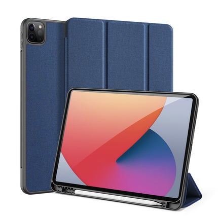 For iPad Pro 11 2022 / 2021 / 2020 DUX DUCIS Domo Series Horizontal Flip Magnetic TPU + PU Leather Tablet Case with Three-folding Holder & Pen Slot & Sleep / Wake-up Function(Blue)-garmade.com