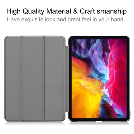 For iPad Pro 11 2022 / 2021 Colored Drawing Horizontal Flip PC + PU Leather Tablet Case with Three-folding Holder & Sleep / Wake-up Function(Big Eye ME)-garmade.com
