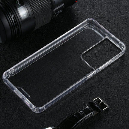 For Samsung Galaxy S21 Ultra 5G Four-corner Shockproof Transparent TPU + PC Protective Case-garmade.com