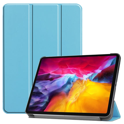 For iPad Pro 11 2022 / 2021 / 2018 Custer Texture Leather Smart Tablet Case(Sky Blue)-garmade.com