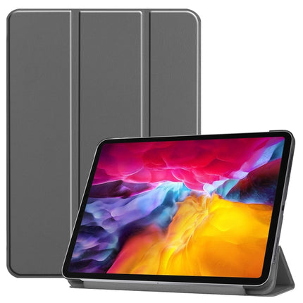 For iPad Pro 11 2022 / 2021 / 2018 Custer Texture Leather Smart Tablet Case(Grey)-garmade.com