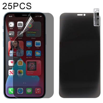 25 PCS 0.1mm 2.5D Full Cover Anti-spy Screen Protector Explosion-proof Hydrogel Film For iPhone 12 Pro Max-garmade.com