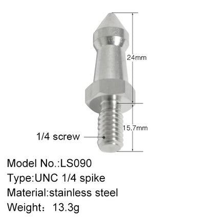 BEXIN LS090 2PCS Stainless Steel 1/4 inch Feet Screws For SLR Tripod-garmade.com