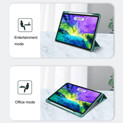 For iPad Pro 11 2022 / 2021 / 2020 Mutural Pinyue Series PC + TPU Horizontal Flip Leather Tablet Case with Holder & Pen Slot & Sleep / Wake-up Function(Mint Green)-garmade.com