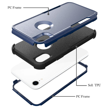 TPU + PC Shockproof Protective Case For iPhone XR(Royal Blue + Black)-garmade.com