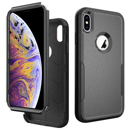 TPU + PC Shockproof Protective Case For iPhone XS / X(Black)-garmade.com