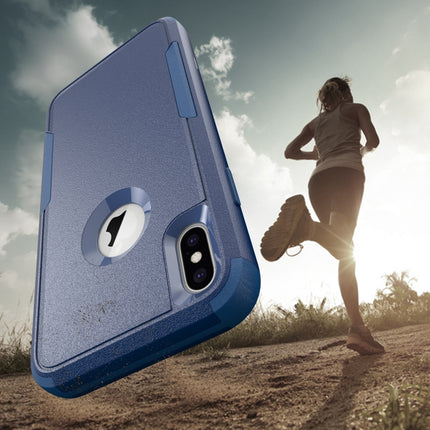 TPU + PC Shockproof Protective Case For iPhone XS / X(Royal Blue)-garmade.com