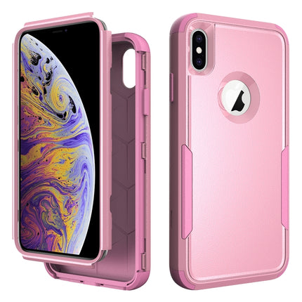 TPU + PC Shockproof Protective Case For iPhone XS / X(Pink)-garmade.com