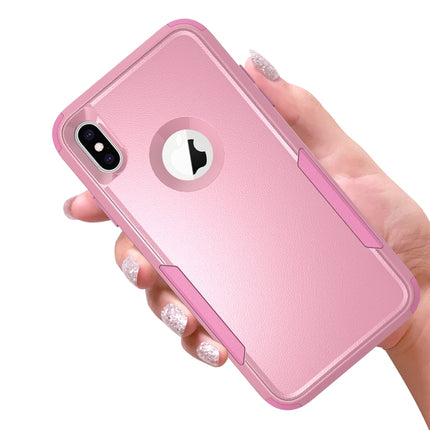 TPU + PC Shockproof Protective Case For iPhone XS / X(Pink)-garmade.com