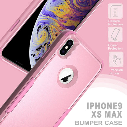 TPU + PC Shockproof Protective Case For iPhone XS / X(Pink)-garmade.com