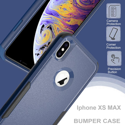 TPU + PC Shockproof Protective Case For iPhone XS Max(Royal Blue)-garmade.com