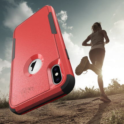 TPU + PC Shockproof Protective Case For iPhone XS Max(Red + Black)-garmade.com