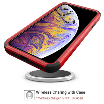 TPU + PC Shockproof Protective Case For iPhone XS Max(Red + Black)-garmade.com