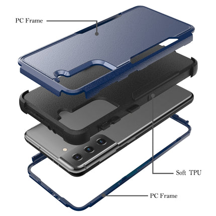 For Samsung Galaxy S21+ 5G TPU + PC Shockproof Protective Case(Royal Blue + Black)-garmade.com