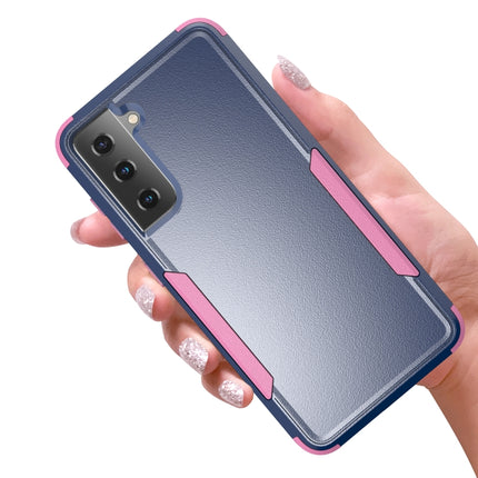 For Samsung Galaxy S21+ 5G TPU + PC Shockproof Protective Case(Royal Blue + Pink)-garmade.com