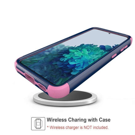 For Samsung Galaxy S21+ 5G TPU + PC Shockproof Protective Case(Royal Blue + Pink)-garmade.com