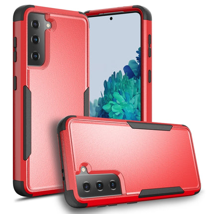 For Samsung Galaxy S21 5G TPU + PC Shockproof Protective Case(Red + Black)-garmade.com