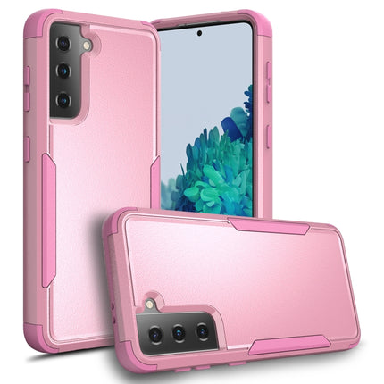 For Samsung Galaxy S21 5G TPU + PC Shockproof Protective Case(Pink)-garmade.com