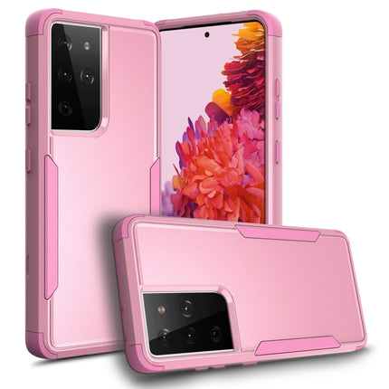 For Samsung Galaxy S21 Ultra 5G TPU + PC Shockproof Protective Case(Pink)-garmade.com