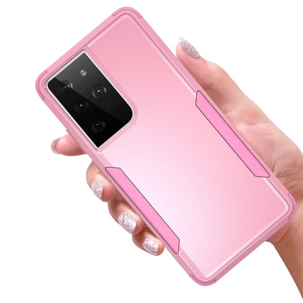 For Samsung Galaxy S21 Ultra 5G TPU + PC Shockproof Protective Case(Pink)-garmade.com