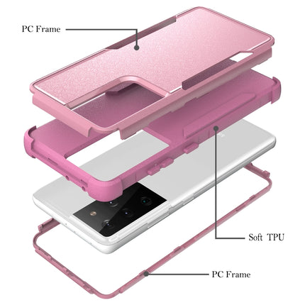 For Samsung Galaxy S21 Ultra 5G TPU + PC Shockproof Protective Case(Pink)-garmade.com