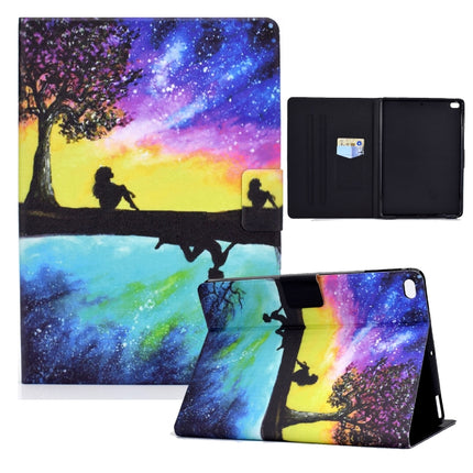 Electric Pressed TPU Colored Drawing Horizontal Flip Leather Case with Holder & Pen Slot For iPad 5 / 6 / 8 / 9(Starry Sky Reflection)-garmade.com