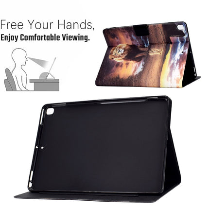 Electric Pressed TPU Colored Drawing Horizontal Flip Leather Case with Holder & Pen Slot For iPad 10.2 (2019) / (2020) & iPad Air (2019) (Leopard and Lion)-garmade.com