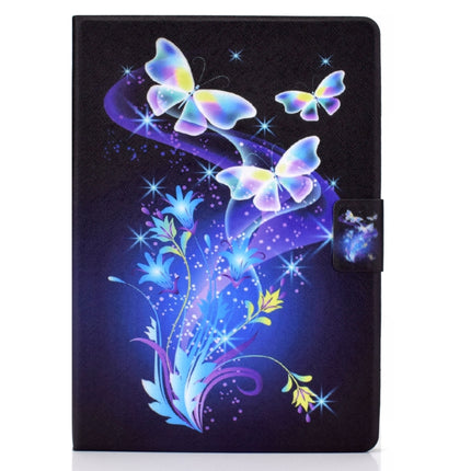 Electric Pressed TPU Colored Drawing Horizontal Flip Leather Case with Holder & Pen Slot For iPad 10.2 (2019) / (2020) & iPad Air (2019) (Butterflies Flower)-garmade.com