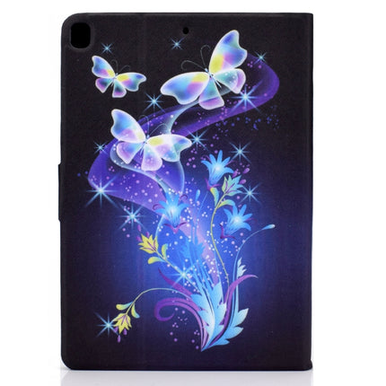 Electric Pressed TPU Colored Drawing Horizontal Flip Leather Case with Holder & Pen Slot For iPad 10.2 (2019) / (2020) & iPad Air (2019) (Butterflies Flower)-garmade.com